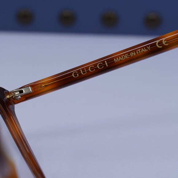 Gucci GG0026O 006 Cat Eye Eyeglasses - Light Havana 53mm - Picture 6 of 10